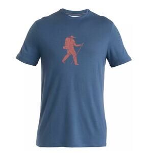 Icebreaker Tech Lite T-Shirt Mens XL Heathered Navy Dawn 150 Merino Trail Hiker